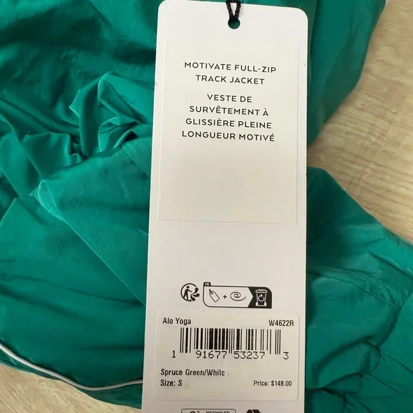 ALO Yoga Motivate Full-Zip Track Jacket - S - Picture 3 of 4